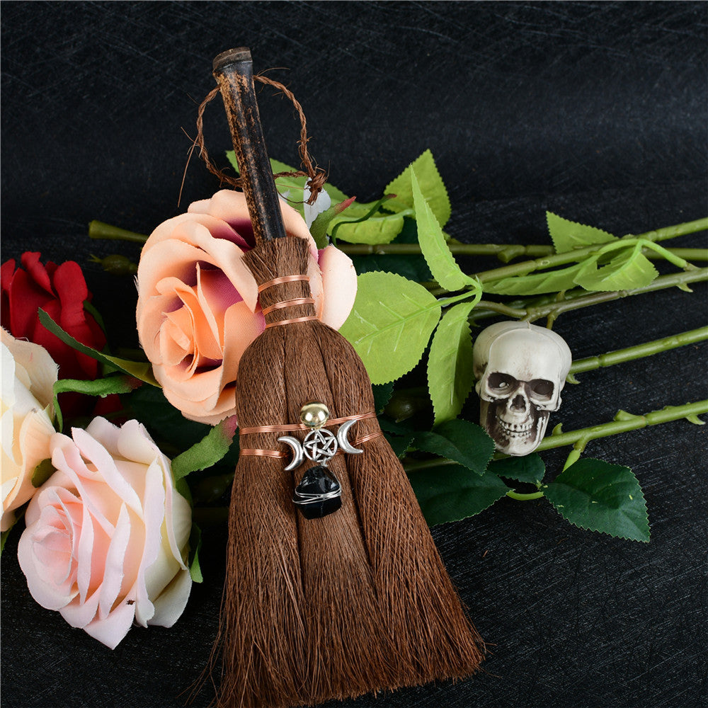 Car Pendant Witch Mini Crystal Pendant Broom