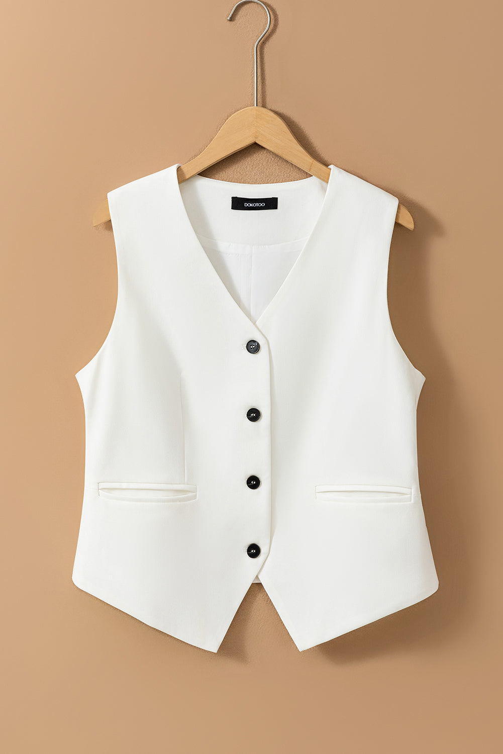 Button up V Neck Suit Vest