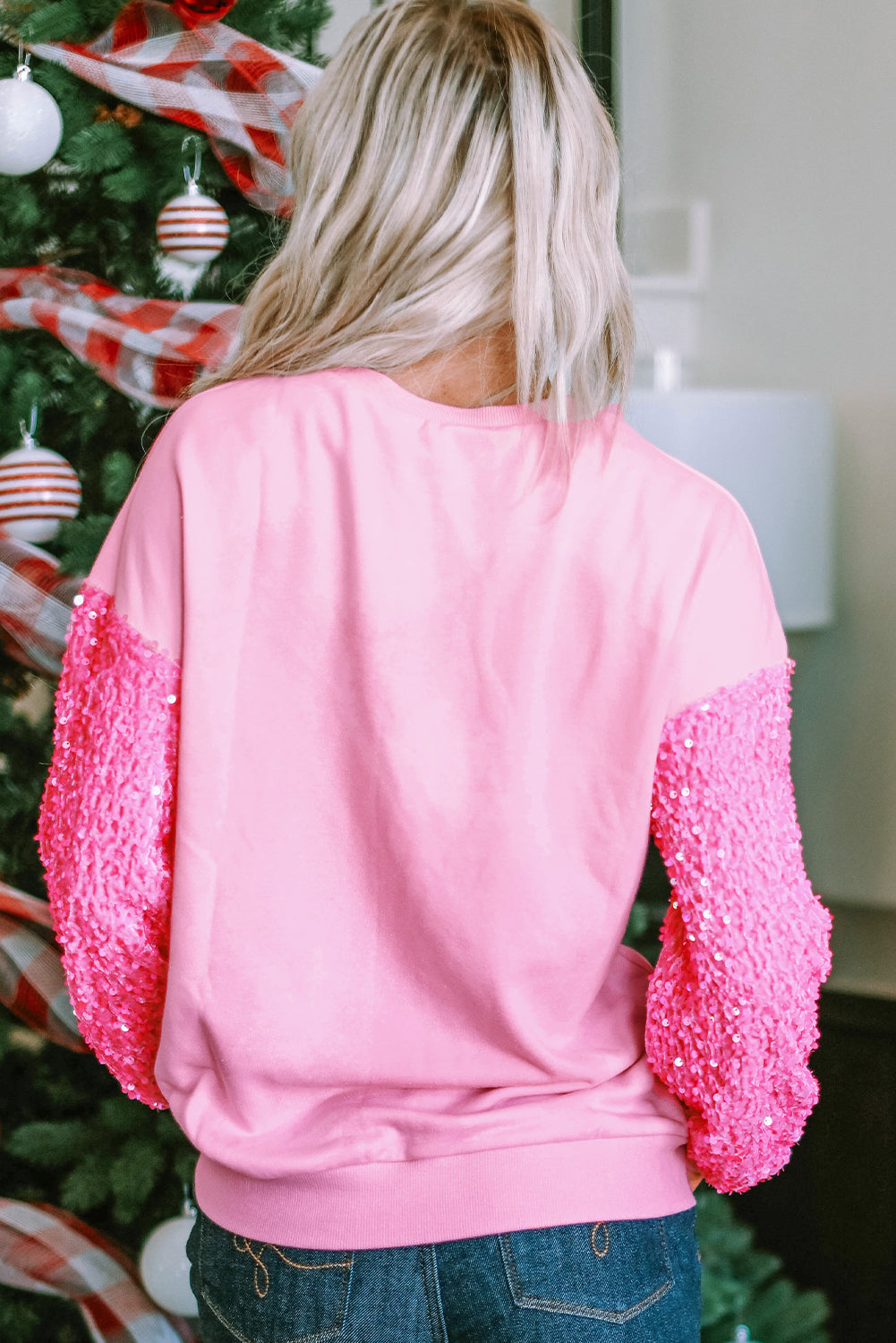 Sequin Sleeve Top