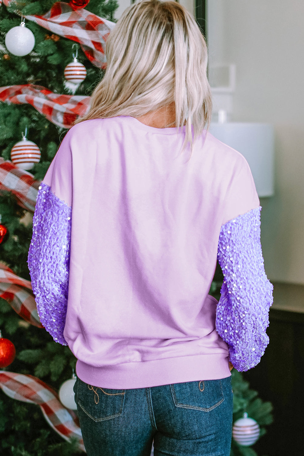 Sequin Sleeve Top