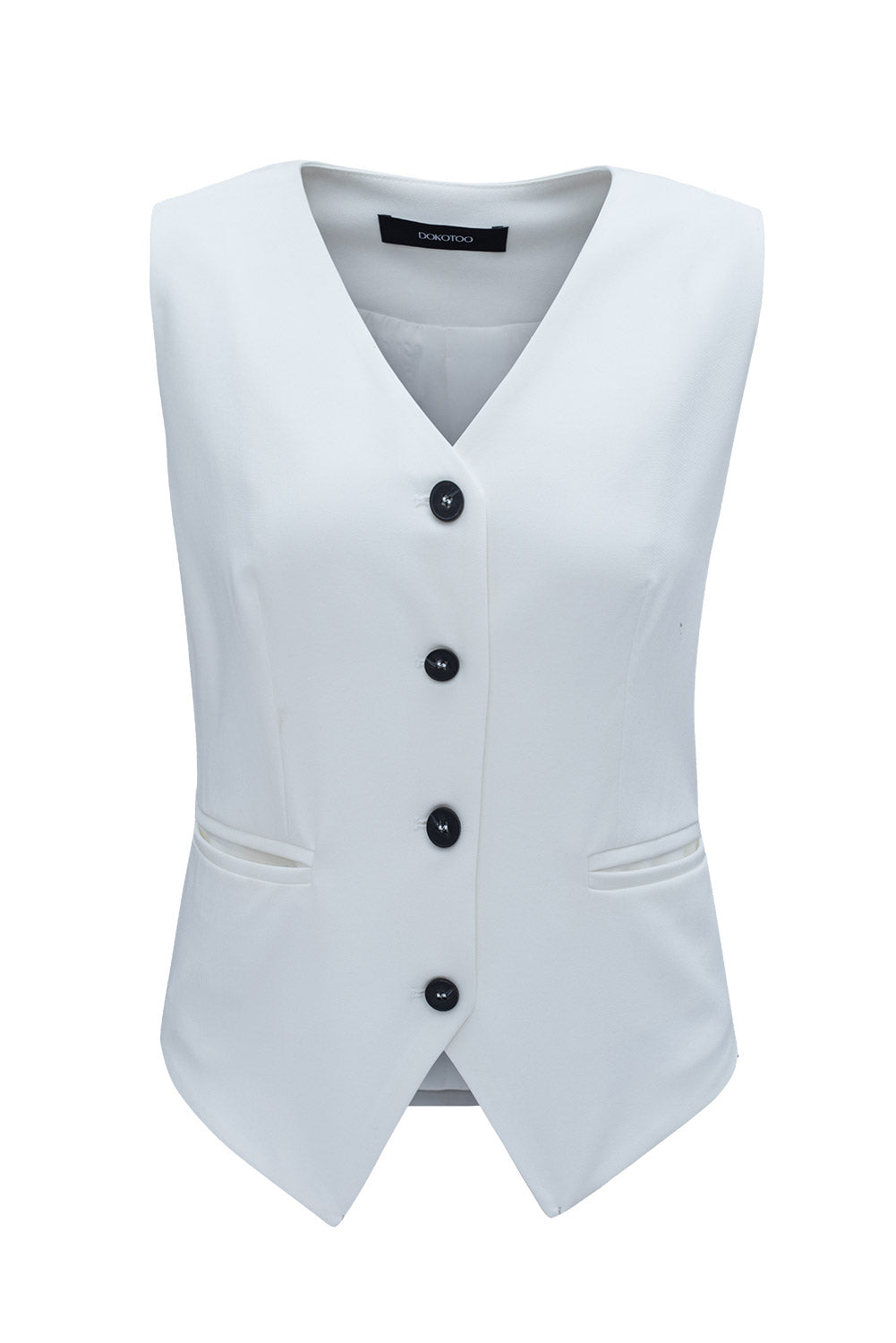 Button up V Neck Suit Vest