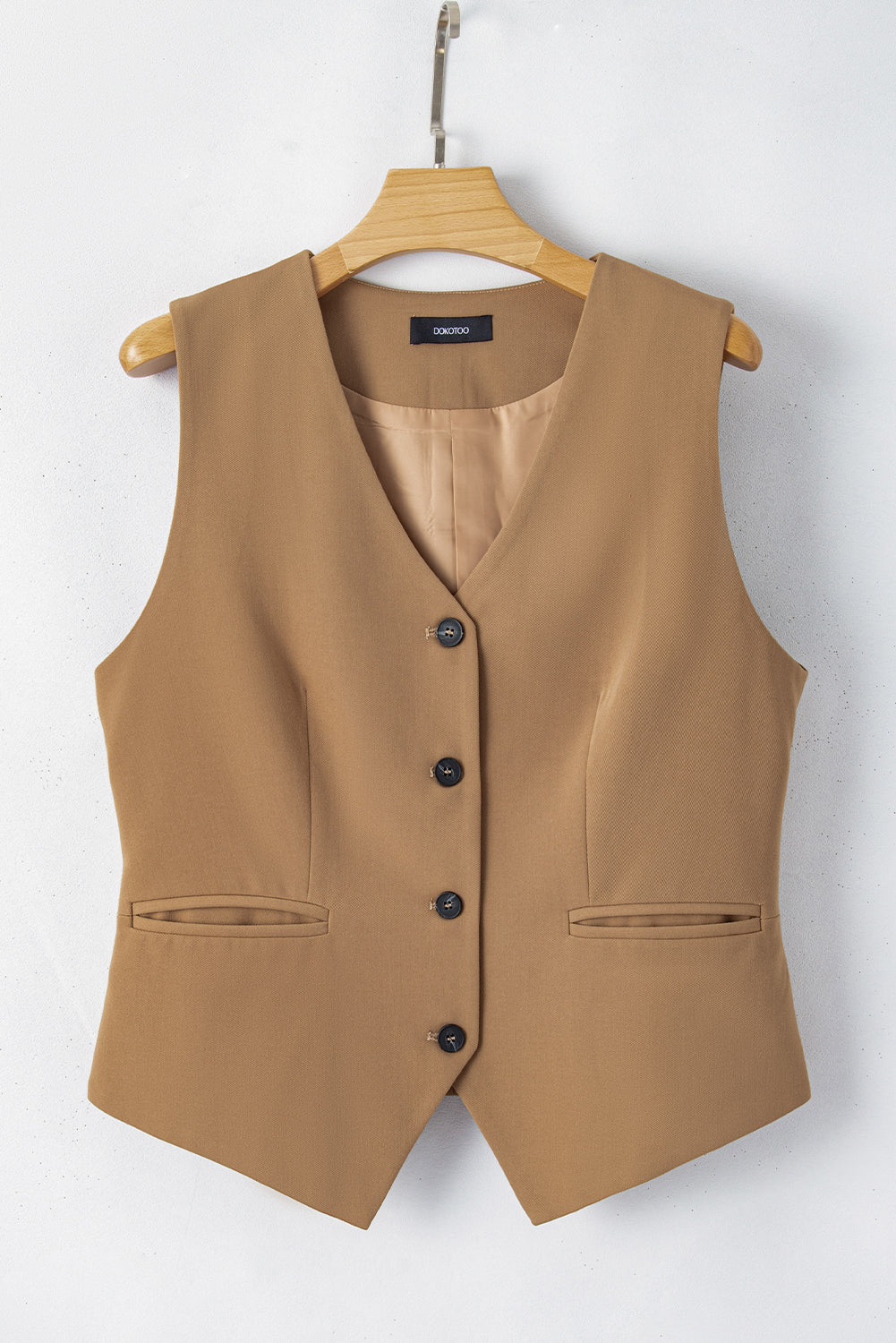 Button up V Neck Suit Vest